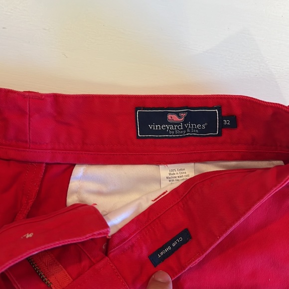 Vineyard Vines Red 32” Shorts - Picture 2 of 3